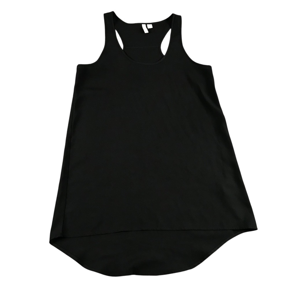 Frenchi Womens Black Racerback High‎ Low Tank Top Scoop Neck Small 862